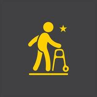 Disabilitato icona illustrazione isolato vettore cartello simbolo