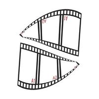 abstrack pellicola logo modello vettore illustrazione design