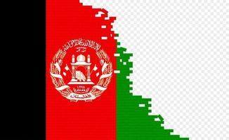 afghanistan bandiera su rotto mattone parete. vuoto bandiera campo di un altro nazione. nazione confronto. facile la modifica e vettore nel gruppi.