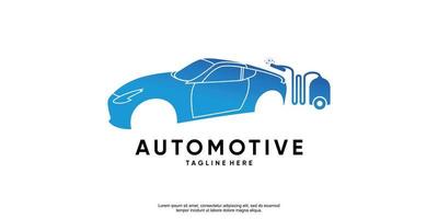 settore automobilistico auto logo design con concetto gli sport veicolo icona silhouette vettore illustrazione premio vettore