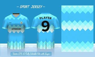 modello di jersey sportivo e t-shirt mockup vettoriale di design in jersey sportivo. design sportivo per calcio, badminton, corse, maglia da gioco.