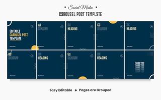 modello di post del carosello sui social media vettore