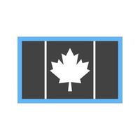 Canada glifo blu e nero icona vettore