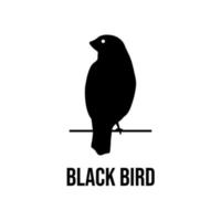 logotipo nero uccello silhouette illustrazioni vettore