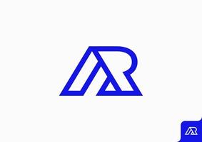 lettera ar logo piatto minimalista concetto design vettore