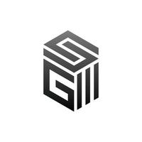 lettera sg cubo moderno semplice logo vettore
