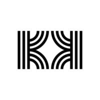 moderno lettera kk monogramma logo design vettore