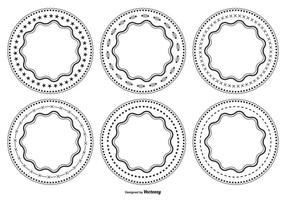 Set forma cerchio decorativo vettore