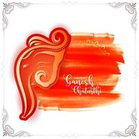 contento ganesh Chaturthi culturale Festival elegante sfondo vettore