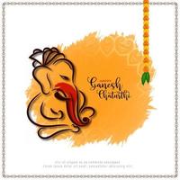 religioso Festival contento ganesh Chaturthi sfondo design vettore