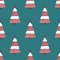 Natale alberi senza soluzione di continuità modello design vettore