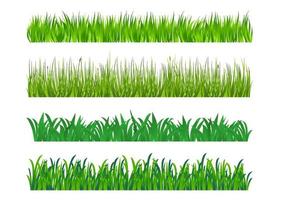 elementi di erba verde vettore
