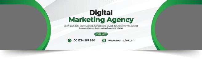 digitale attività commerciale marketing orizzontale bandiera modello design. digitale marketing sociale media copertina e ragnatela bandiera modello vettore
