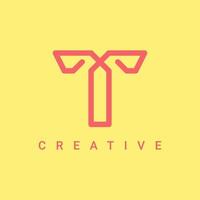 t lettera icona simbolo logo disegno, minimalista e creativo linea genere logo vettore design