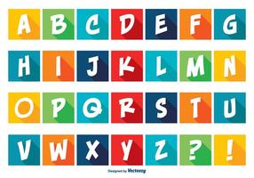Set di alfabeto colorato stile comico vettore