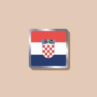 illustrazione di Croazia bandiera modello vettore
