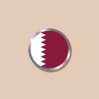 illustrazione di Qatar bandiera modello vettore