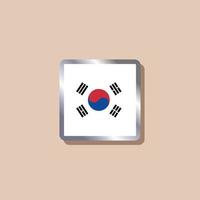illustrazione di Sud Corea bandiera modello vettore