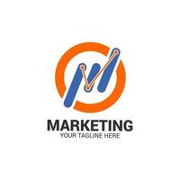 marketing logo design modello vettore