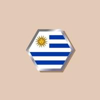 illustrazione di Uruguay bandiera modello vettore