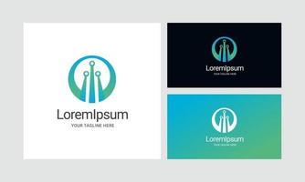 marketing logo design modello vettore