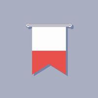 illustrazione di Polonia bandiera modello vettore