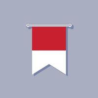 illustrazione di Indonesia bandiera modello vettore