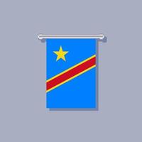 bandiera della repubblica democratica del congo vettore