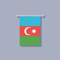 illustrazione di azerbaijan bandiera modello vettore