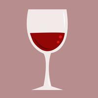 rosso vino bicchiere vettore illustrazione per grafico design e decorativo elemento