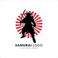 samurai opera d'arte per logo e portafortuna design vettore