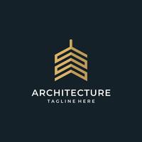 semplice architettura logo design ispirazione vettore