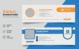 aziendale attività commerciale e-mail firma modello design vettore