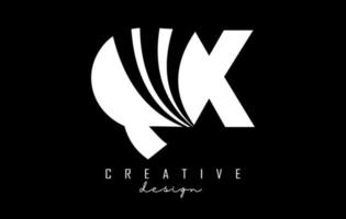 creativo bianca lettere qx q X logo con principale Linee e strada concetto design. lettere con geometrico design. vettore