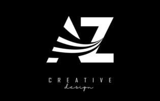 bianca lettere az un' z logo con principale Linee e strada concetto design. lettere con geometrico design. vettore