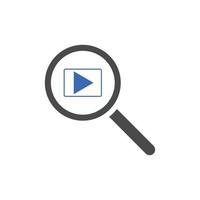 ricerca video icona vettore illustrazioni. Usato per SEO o siti web