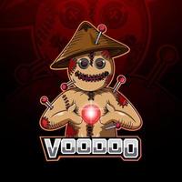 disegno del logo della mascotte esport voodoosport vettore