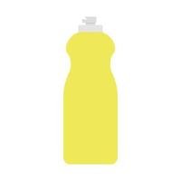 plastica bottiglia di detergente clipart vettore illustrazione. giallo liquido detergente bottiglia per piatto lavaggio piatto stile vettore design. piatto sapone cartello ragnatela icona, logo clipart. domestico e domestico concetto