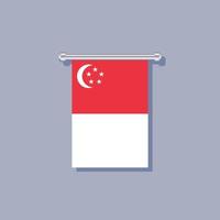 illustrazione di Singapore bandiera modello vettore