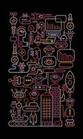 robot neon vettore illustrazione