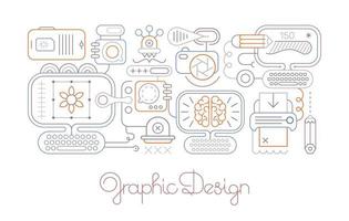 grafico design vettore linea arte