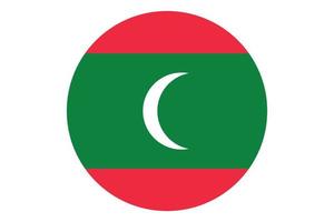cerchio bandiera vettore di Maldive