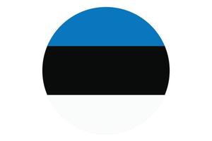 cerchio bandiera vettore di Estonia