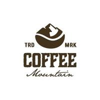 Vintage ▾ logo caffè montagna modello illustrazione vettore