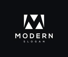 lettera m logo modello. monogramma m logo lettera vettore