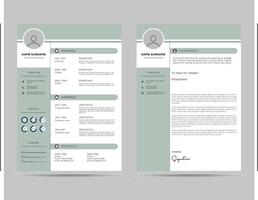 a4 dimensione curriculum vitae con copertina lettera modello vettore