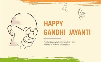 contento gandhi jayanti vettore illustrazione. mohandas caram chandra gandhi compleanno.