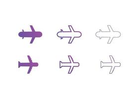 impostato di aereo icone vettore illustrazione