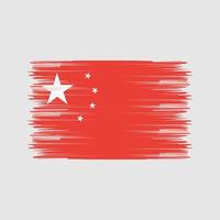 pennello bandiera cinese. bandiera nazionale vettore