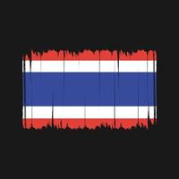 pennellate di bandiera della thailandia. bandiera nazionale vettore